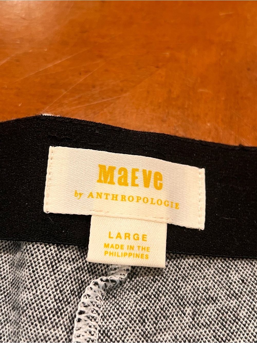 Maeve By Anthropologie Fleur The Margot Kick Flare Pant Black/White Large Crop - Picture 9 of 16